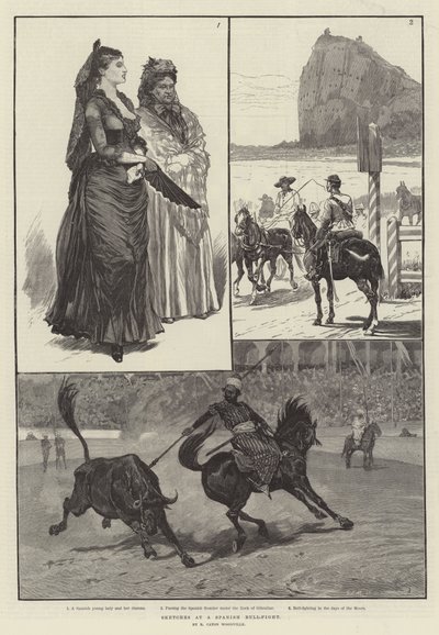 Bocetos en una corrida de toros española de Richard Caton Woodville junior